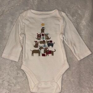 Jumping Beans Cream Holiday Dog Bodysuit